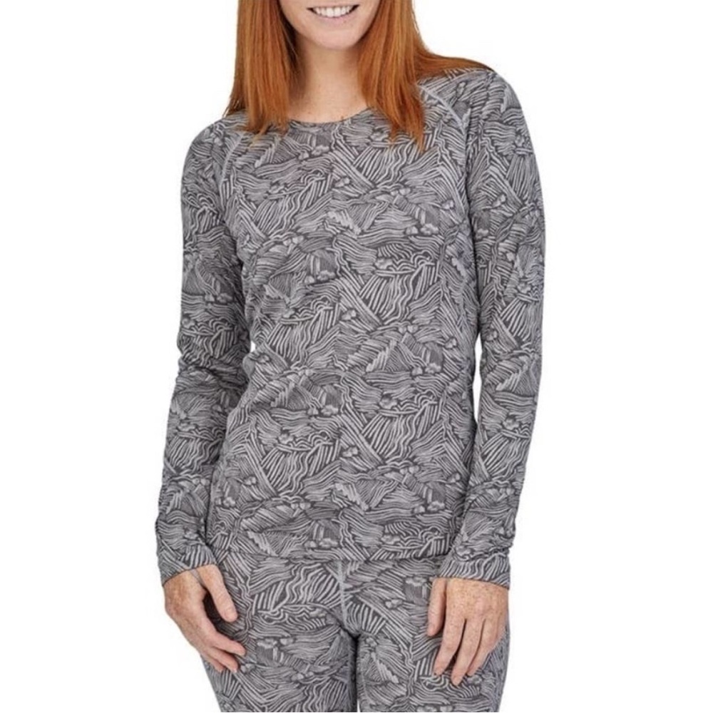 PATAGONIA CAPILENE MIDWEIGHT CREW WOMEN'S Hut to Hut grey XS